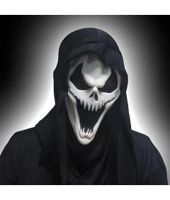 Maska Ghostface Lateksowa z Kapturem Przebranie Halloween Krzyk Cosplay