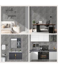 Panele Samoprzylepne Naklejki Płytki 30x30 cm 20 Sztuk Szary Marmur 1,8 m²