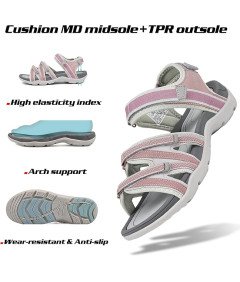 Damskie Sandały Trekkingowe Turystyczne Wodoodporne Sportowe Różowe 41 EU