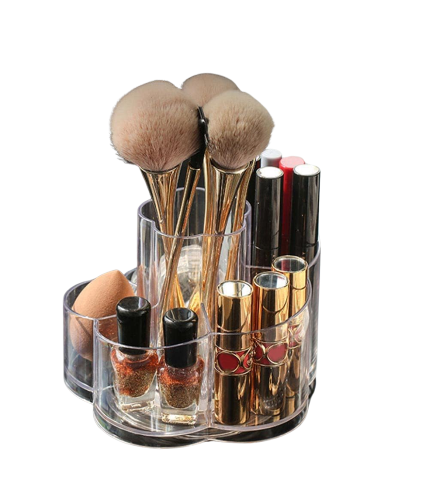 Organizer Obrotowy 360 Stopni Przezroczysty 6 Przegródek na Kosmetyki
