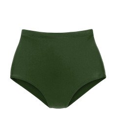 Damskie Spodenki Plażowe Kąpielowe Szorty Majtki z Wysokim Stanem Zielone S