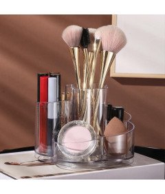 Organizer Obrotowy 360 Stopni Przezroczysty 6 Przegródek na Kosmetyki