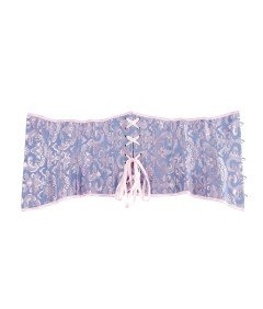 Damski Gorset Wiązany Gotycki Ozdobny Satynowy Renesansowy Fioletowy S