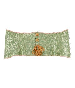 Damski Gorset Wiązany Gotycki Ozdobny Satynowy Renesansowy Zielony M