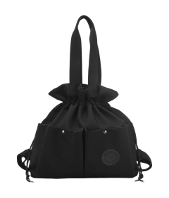 Torba ze Ściągaczem Podróżna Duża Pojemność Nylonowa Wodoodporna Czarna