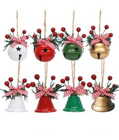 Zawieszki Ozdoby na Choinkę Dzwoni Bożonarodzeniowe Dekoracyjne 8 szt