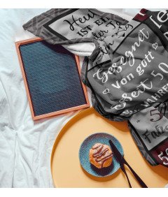 Koc Narzuta na 50 Urodziny Unikalny Prezent dla Niego Miękki 150 x 130 cm