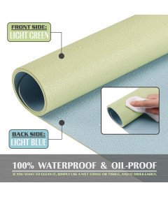 Podkładka na biurko KNODEL jasnozielona skórzana wodoodporna 80x40 cm