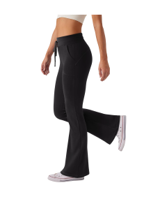 Damskie Legginsy Dzwony Spodnie do Jogi Ćwiczeń Treningowe Czarne S