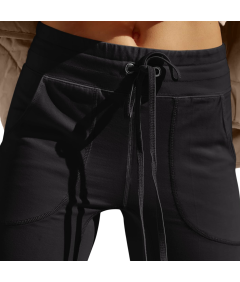 Damskie Legginsy Dzwony Spodnie do Jogi Ćwiczeń Treningowe Czarne S