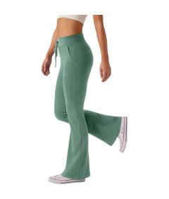 Damskie Legginsy Dzwony Spodnie do Jogi Ćwiczeń Treningowe Zielone L