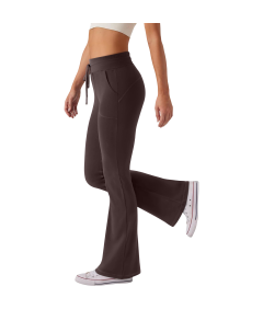 Damskie Legginsy Dzwony Spodnie do Jogi Ćwiczeń Treningowe Brązowe M