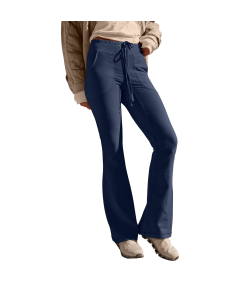 Damskie Legginsy Dzwony Spodnie do Jogi Ćwiczeń Treningowe Granatowe S