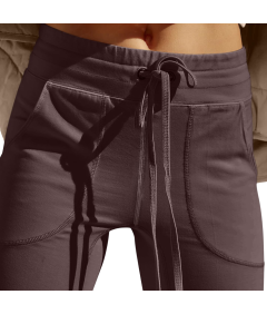 Damskie Legginsy Dzwony Spodnie do Jogi Ćwiczeń Treningowe Brązowe M