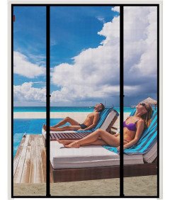 Podwójna Moskitiera Magnetyczna na Drzwi Balkonowe Tarasowe 160 x 212 cm