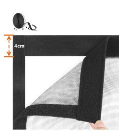 Podwójna Moskitiera Magnetyczna na Drzwi Balkonowe Tarasowe 160 x 212 cm