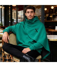 Bluza z Kapturem Poncho z Peleryną Oversize Cosplay Unisex Zielona 4XL