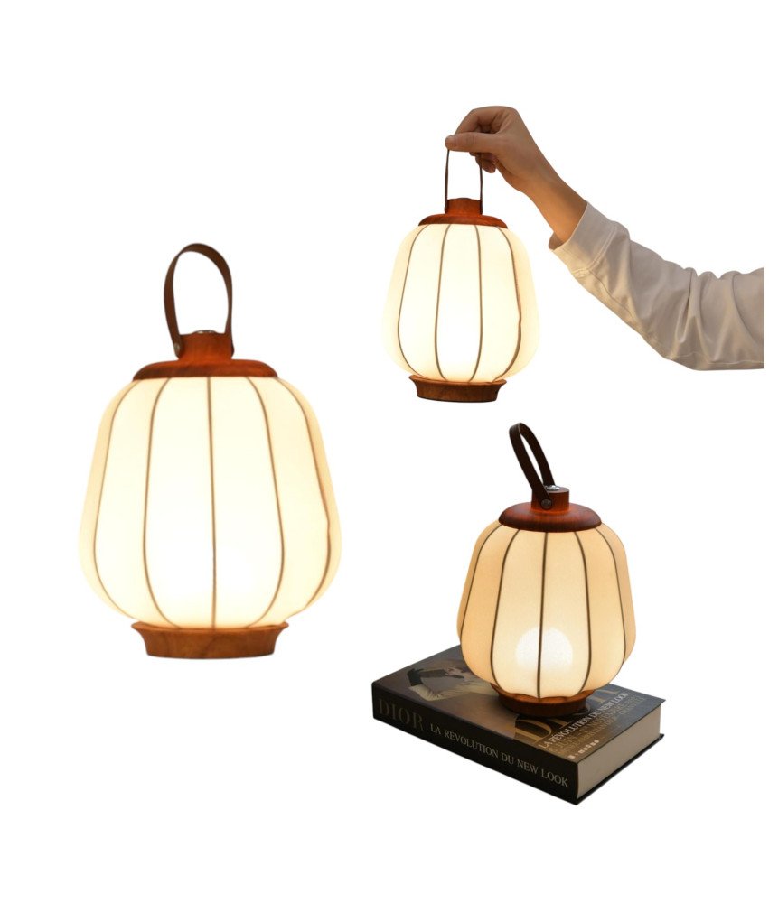 Bezprzewodowa Lampa Stołowa LED Elegancki Styl Retro Latarnia 4000 mAh Lato