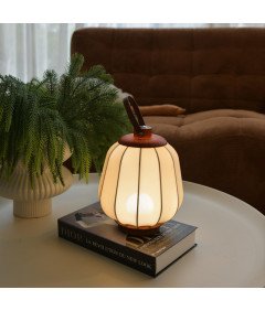 Bezprzewodowa Lampa Stołowa LED Elegancki Styl Retro Latarnia 4000 mAh Lato