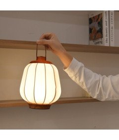 Bezprzewodowa Lampa Stołowa LED Elegancki Styl Retro Latarnia 4000 mAh Lato