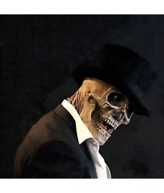 Straszna Maska Lateksowa Trupia Czaszka Kościotrup Zombie Halloween