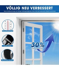 Moskitiera Samoprzylepna na Okna Dachowe 130x150 cm Zestaw 4 Sztuki Czarna