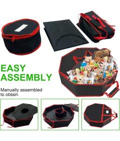 Torba do Przechowywania Zabawek Duży Organizer na Zabawki 76x76x8 cm Czarny