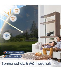 Folia Okienna Przeciwsłoneczna Samoprzylepna Przyciemniająca 90x400 cm