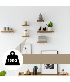 Wspornik Uchwyt do Półek Ściennych Korona Retro Vintage Białe 25,5 cm 4 szt