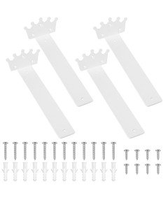 Wspornik Uchwyt do Półek Ściennych Korona Retro Vintage Białe 15 cm 4 szt