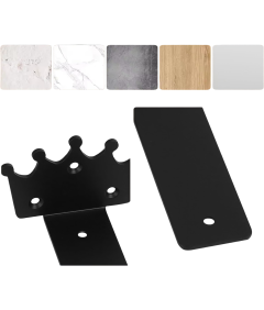 Wspornik Uchwyt do Półek Ściennych Korona Retro Vintage Czarne 20 cm 4 szt