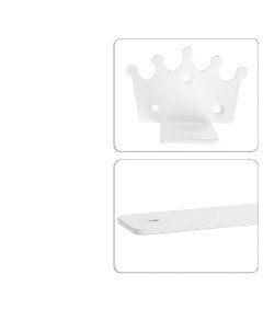 Wspornik Uchwyt do Półek Ściennych Korona Retro Vintage Białe 12,5 cm 4 szt