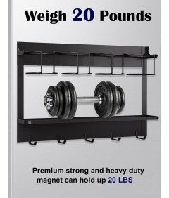 Organizer Uchwyt Ociekacz na Kubki Stanley Magnetyczny 5 Haczyków Czarny