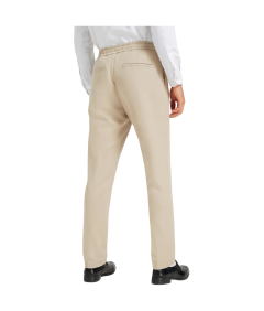 Męskie Spodnie Garniturowe Materiałowe Casualowe Chino Regular Fit Beżowe XL