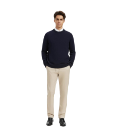 Męskie Spodnie Garniturowe Materiałowe Casualowe Chino Regular Fit Beżowe XL