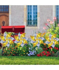 Shengruili Wiatrak Odstraszacz Ptaków 10 sztuk 52 cm