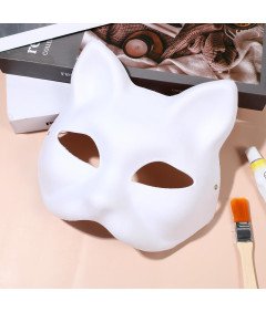 Maski Kota do Malowania DIY Teatralne Przebranie Kostium Strój Zestaw 5 szt