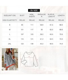 Damski Sweter w Paski Bawełna Okrągły Dekolt Ciepły Czarny Biały M