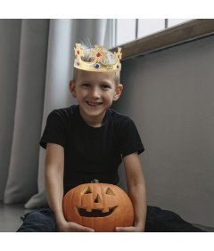 Korona Królewska Król Królowa Akcesoria Przebranie Kostium 4 szt 57 cm