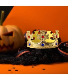 Korona Królewska Król Królowa Akcesoria Przebranie Kostium 4 szt 57 cm