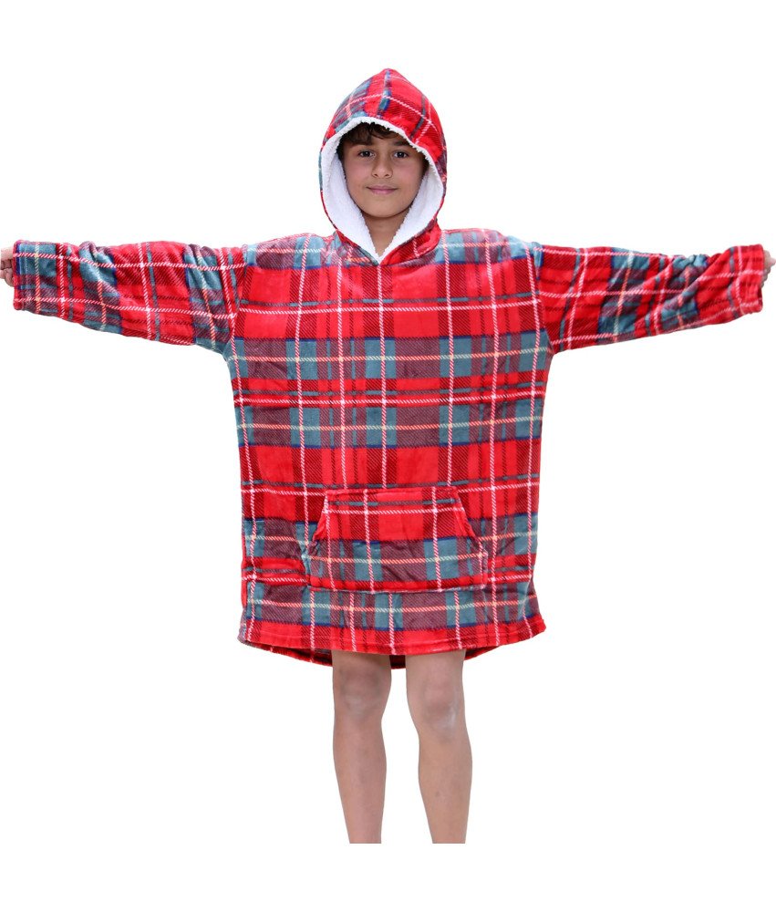 Koc Bluza 2w1 Kocobluza Oversize z Kapturem Ciepła Miękka Gruba Dziecięca