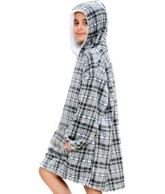 Koc Bluza 2w1 Kocobluza Oversize z Kapturem Ciepła Miękka Gruba Dziecięca