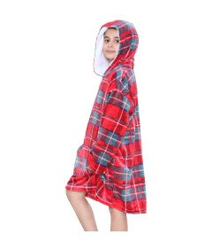 Koc Bluza 2w1 Kocobluza Oversize z Kapturem Ciepła Miękka Gruba Dziecięca