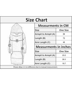 Koc Bluza 2w1 Kocobluza Oversize z Kapturem Ciepła Miękka Gruba Dziecięca