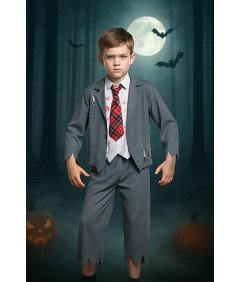 Strój Przebranie Zombie dla Dzieci Kostium na Halloween Karnawał 3-5 Lat