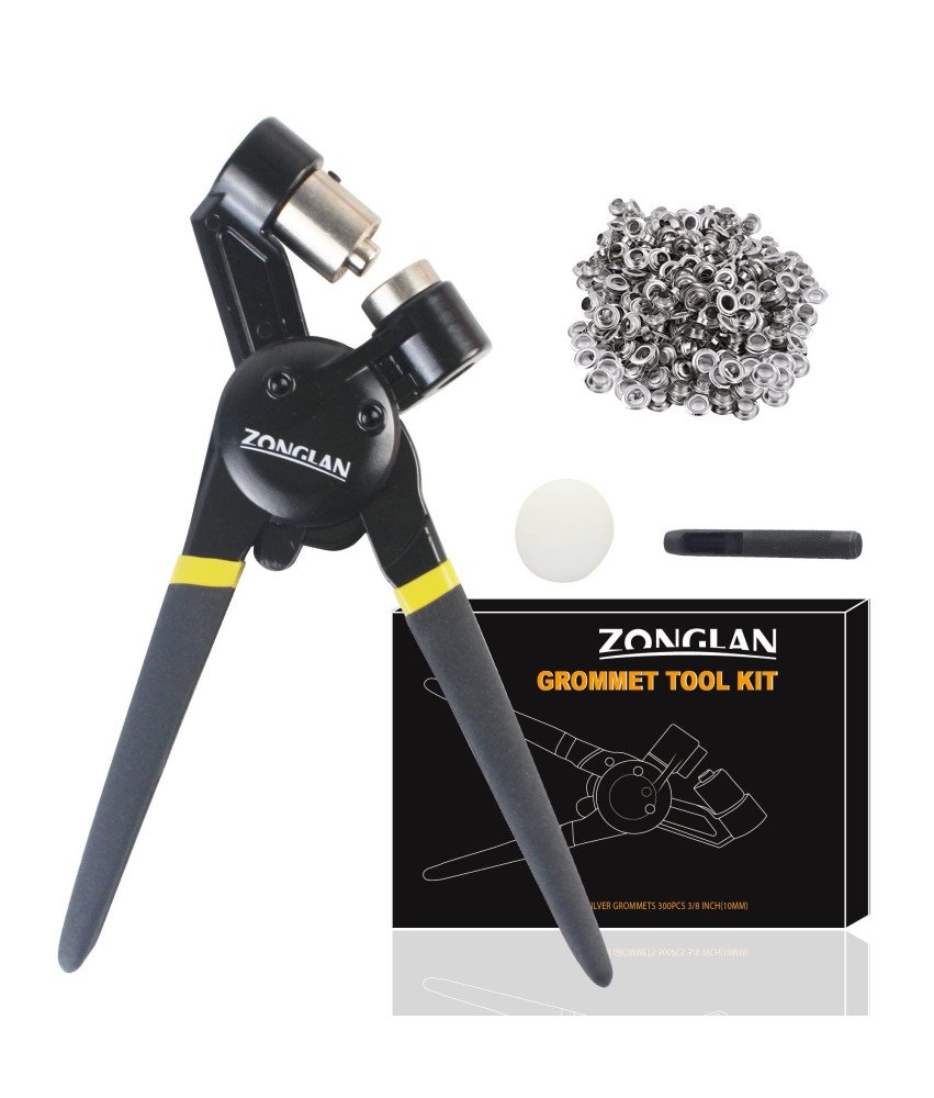 Szczypce Dziurkacz do Oczek Przelotek Plandek  Zestaw 900 Oczek 3/8 Cala