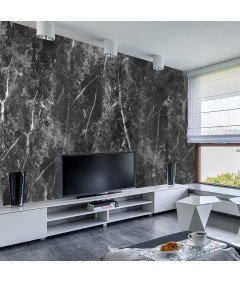 Folia Okleina Samoprzylepna Ścienna do Mebli Czarny Marmur 40 x 300 cm