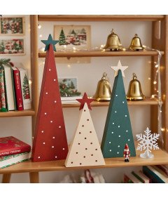 Drewniane Choinki Dekoracja Stołu Świąteczne Boże Narodzenie 3 Rozmiary