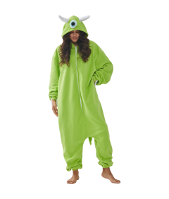 Piżama Damska Kombinezon Kigurumi z Kapturem Onesie Mike Wazowsky Zielone M
