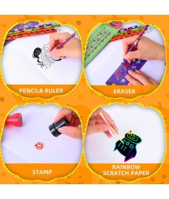 Zestaw Akcesoriów Dekoracji Imprezowych Halloween Torebki DIY 192 Elementy